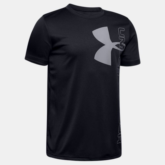 Boys Under Armour Black Logo Short Sleeve Shirt - Picture 1 of 2